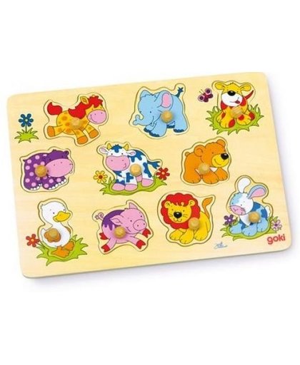 Goki 10 Delige Puzzel Dierenbabies