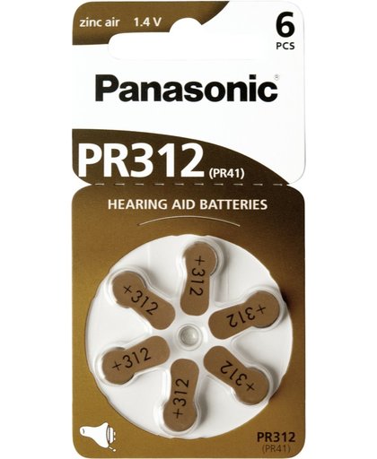 Panasonic PR312 cellen Zinc Air 6x