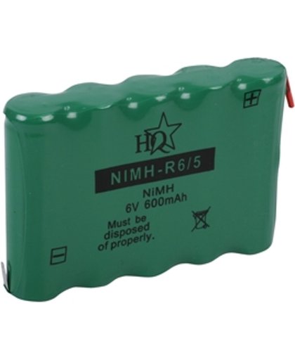 HQ NIMH-R6/5 Nikkel-Metaalhydride (NiMH) 600mAh 6V oplaadbare batterij/accu