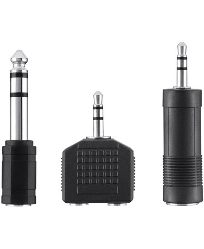 Belkin Adapter kit voor koptelefoons - 3.5 mm, 6.3 mm naar 6.3 mm, 3.5 mm - Zwart