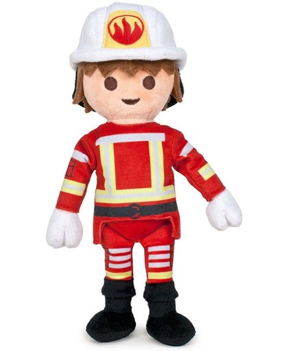 Pluche Playmobil knuffel brandweerman 30cm