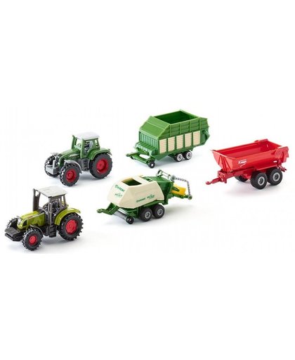 Siku geschenkset tractors met aanhangwagens (6286) 5 stuks