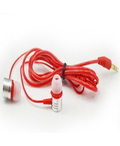 Rode oortjes 3,5 mm geschikt voor zowel Apple iPhone als Samsung - Headset - In-Ear - Oordopjes - Koptelefoon