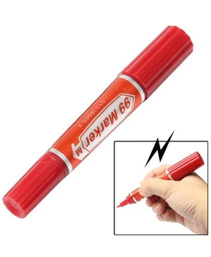 Magic Shock-Your-Friend Electrostatic Shocking Pen Funny Trick (rood)