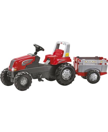Rolly Toys traptractor met aanhanger RollyJunior RT rood