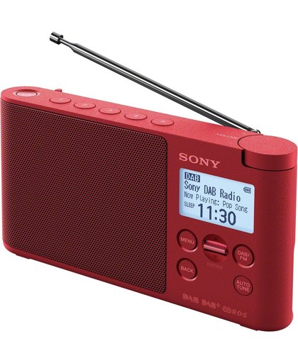 Sony XDR-S41D Draagbaar Digitaal Rood radio