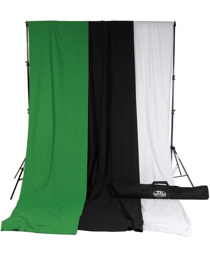 Savage Accent Solid Muslin Kit Achtergronddoek 3,04 meter x 3,65 meter Black/White/Green