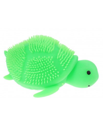 Toi Toys puffer schildpad met lichteffect 14 cm groen