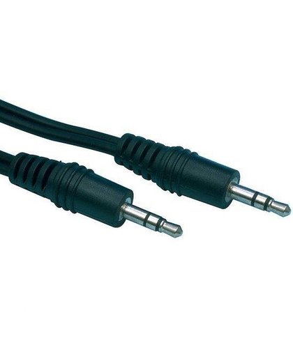 Benza 2x 3.5 mm Male Plugen Stereo Audio/Aux/Jack Kabel voor mobile telefoon - 5 Meter Zwart