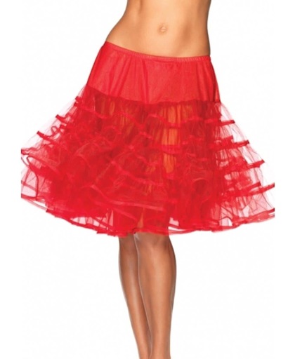 Lange rode petticoat voor dames