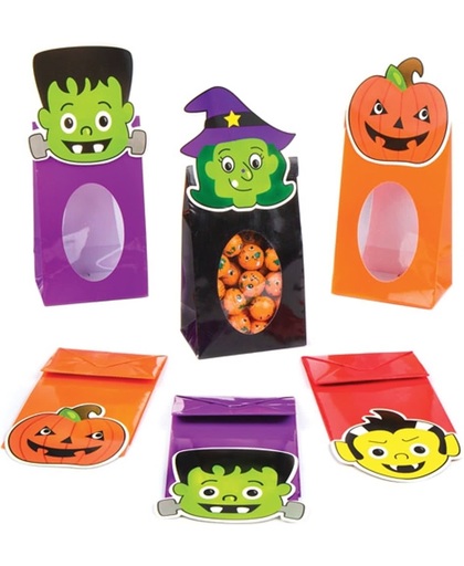 Traktatietasjes Halloween voor kinderen. Leuke halloweencadeautjes voor zakgeldprijzen - Perfect voor in cadeautasjes voor kinderen (8 stuks per verpakking)