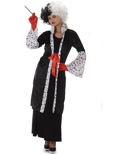 Cruella boze vrouw kostuum - Verkleedkleding - Medium
