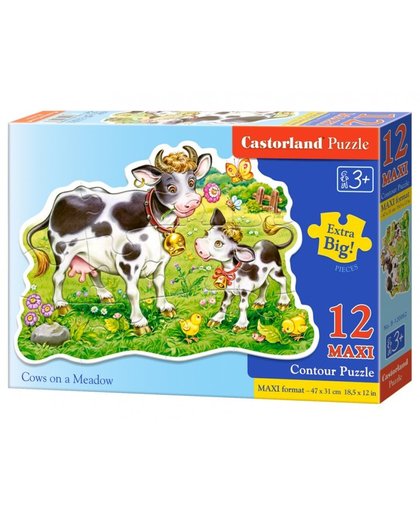 Castorland legpuzzel Cows on a Meadow 12 maxi stukjes