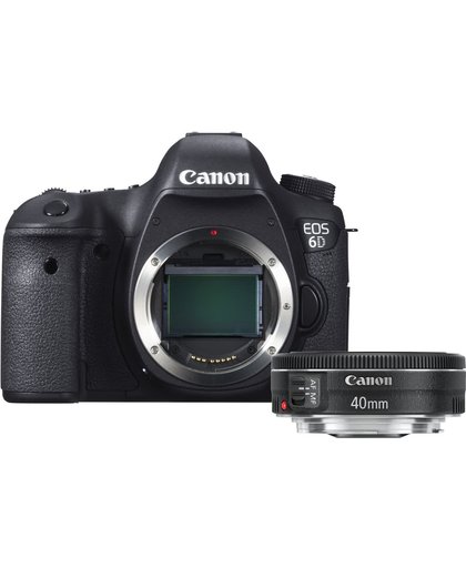 Canon EOS 6D + EF 40mm SLR camerakit 20.2MP CMOS 5472 x 3648Pixels Zwart