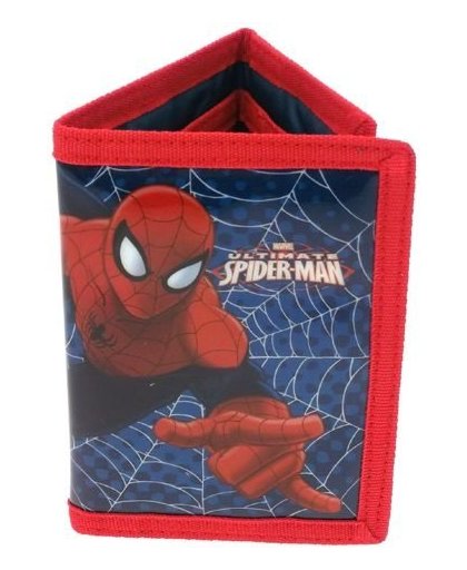 Marvel portemonnee Spider Man jongens rood/blauw 12 x 8 cm