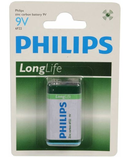 Philips Batterij 9v zink longlife