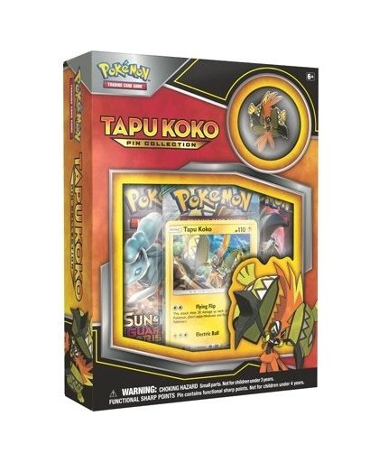 Pokémon Collectors Pin: Tapu Koko verzamelkaarten 6 delig
