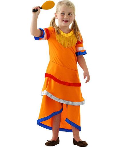Oranje Jurk Kind Samba jurk Holland - maat 6-8 jaar