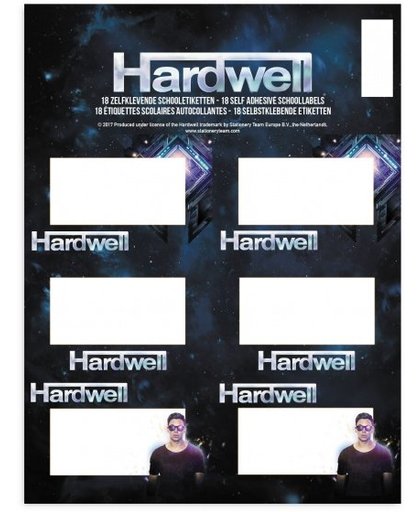 Stationery Team etiketten Hardwell 18 stuks
