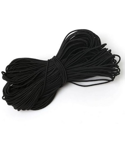 50 meter elastisch draad zwart 1mm