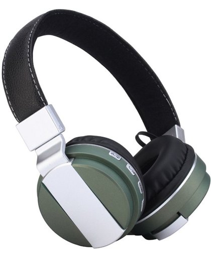 QY  Bluetooth On-ear opvouwbare draadloze Koptelefoon Z-88 - FM-radio - Wireless Headset -Compacte hoofdtelefoon - Koptelefoon - Headphones - Draadloos - Wireless Bereik Tot 10 Meter! – metallic green