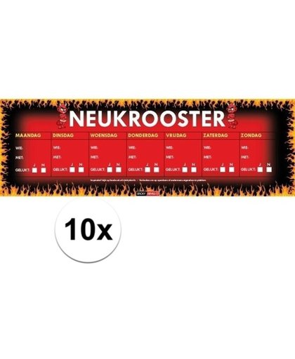 10x Sticky Devil Neukrooster grappige teksen stickers