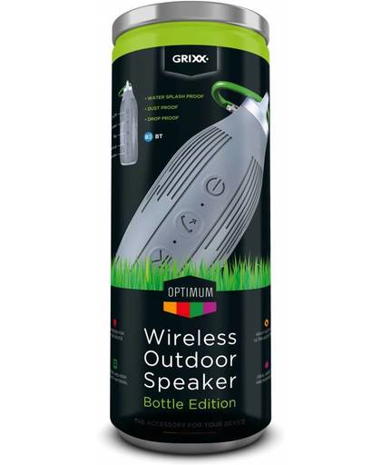 GRIXX Optimum Wireless Bluetooth Outdoor Speaker Bottle Edition