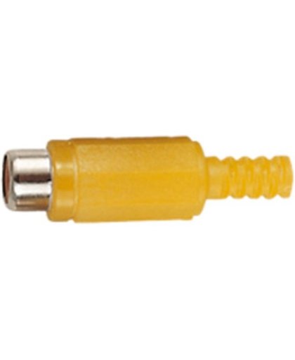 Eenvoudige gele vrouwelijke RCA connector