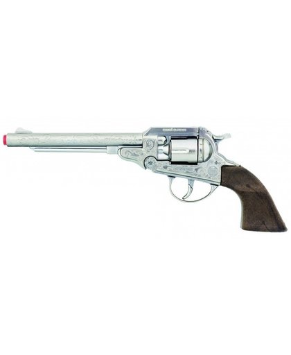 Gonher Speelgoed revolver cowboy 8 schots 27,5 cm zilver