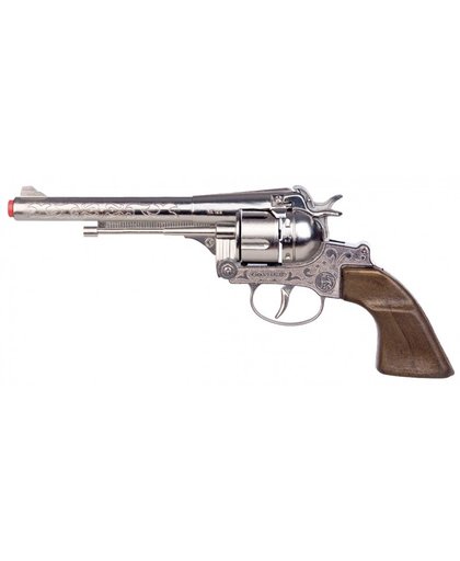 Gonher Speelgoed revolver cowboy 12 schots staal zilver