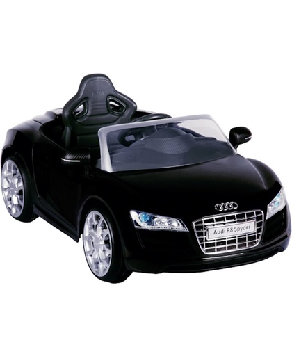 Elektrische Kinder Accu Auto Audi R8 Zwart met afstandsbediening