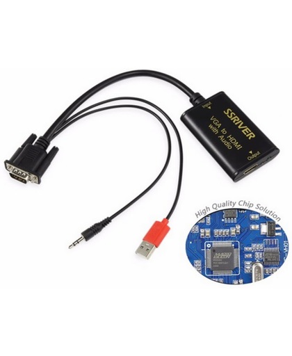 VGA naar HDMI converter HD audio converter HDTV kabel adapter