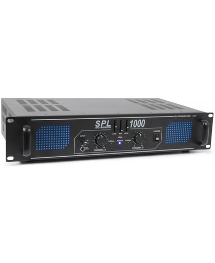 Skytec SPL1000 2-kanaals versterker met 3-bands equalizer - 2x 500W