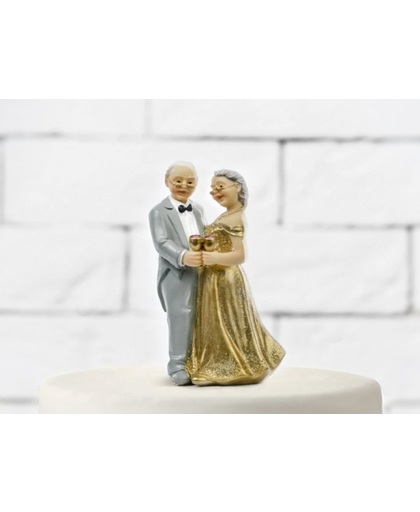 Bruidstaart figuurtje gouden jubileum - Bruidstaart taarttopper