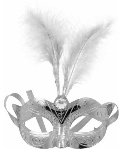 Venetiaans masker metallic zilver