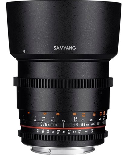 Samyang 85mm T1.5 Vdslr As If Umc II - Prime lens - geschikt voor Canon Spiegelreflex