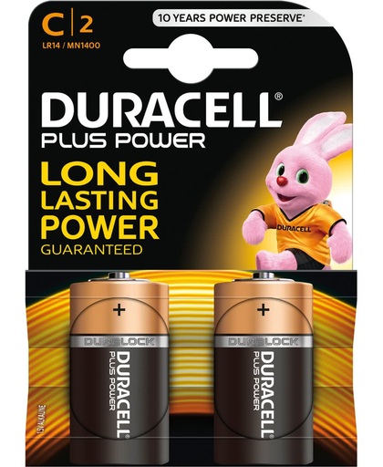 Duracell Plus Power Duralock Calkaline 2x Mn1400