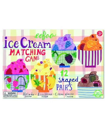 Eeboo Memory Game Ice Cream Matching 24 Stuks