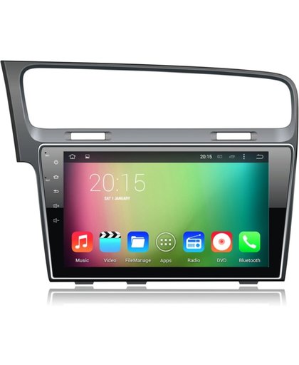 radio navigatie Golf 7  grijs geborsteld 10.1 inch android quadcore 2013 2014 2015