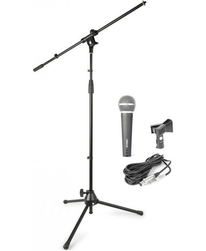 Vonyx microfoonkit bestaande uit microfoon, microfoonstandaard, kabel en houder