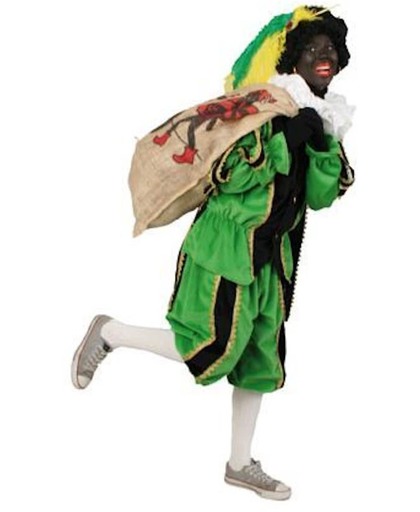 Piet plushe zwart/groen (mooie kwal