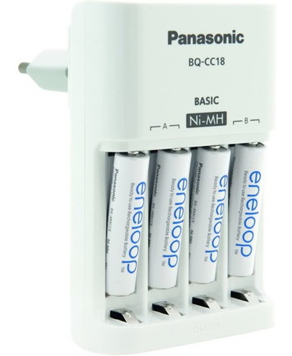 Panasonic oplader + x Panasonic Eneloop AAA batterijen
