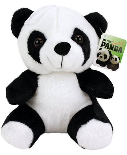 Zittende Pluche Panda van 17cm groot