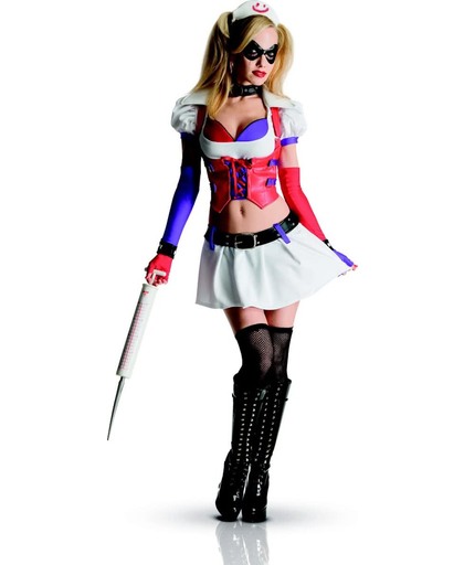 Harley Quinn verpleegster Arkham City� kostuum voor vrouwen  - Verkleedkleding - Small