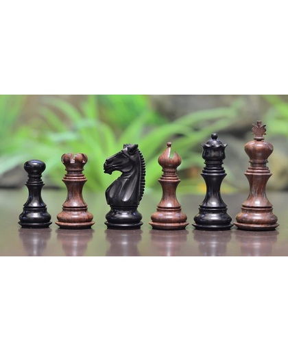 Meghdoot Collector serie Staunton schaakstukken. Zeer luxe Ebony en handgesneden