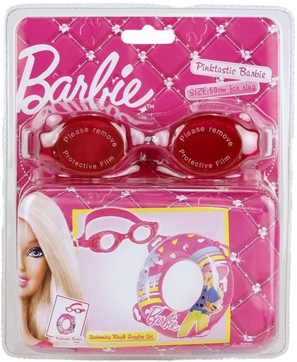 Barbie Opblaasbare Zwemring 50CM met Zwembril - Zwemring 50CM Barbie