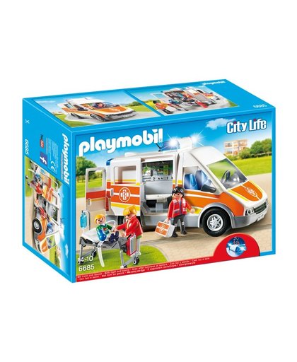 PLAYMOBIL City Life: Ziekenwagen met licht en geluid (6685)