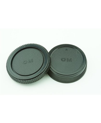 Achterdop+Bodydop (2 stuk): Olympus OM mount camera lens