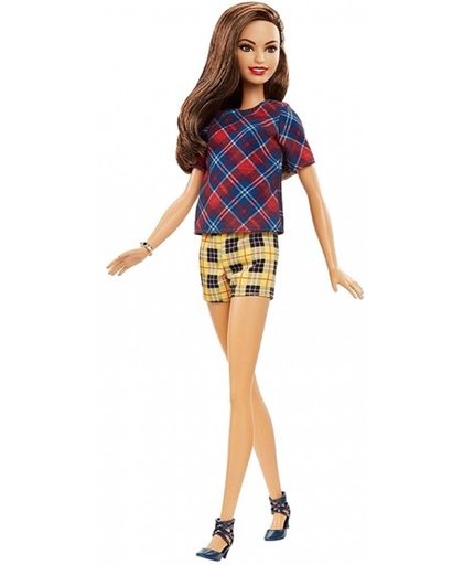 Barbie Fashionistas: tienerpop geruite shirt 33 cm