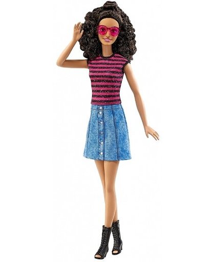 Barbie Fashionistas: tienerpop gestreept shirt 33 cm